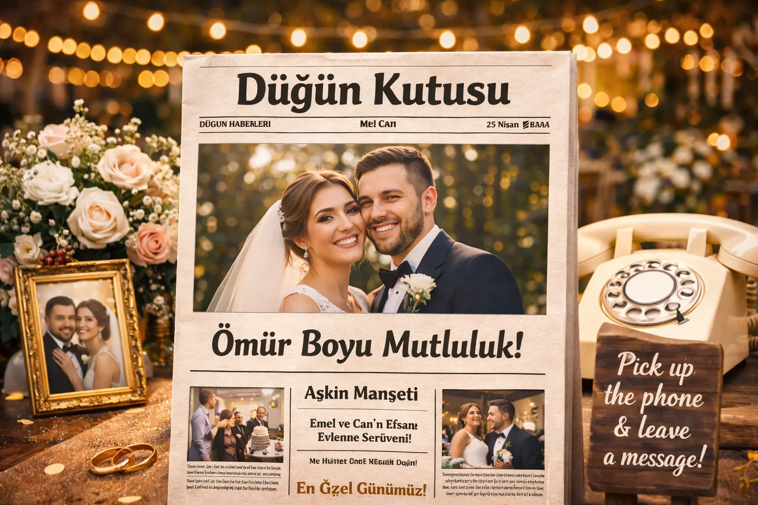 Anı Gazetesi Kiralama - Düğün ve Etkinlik Hizmeti | Düğün Kutusu
