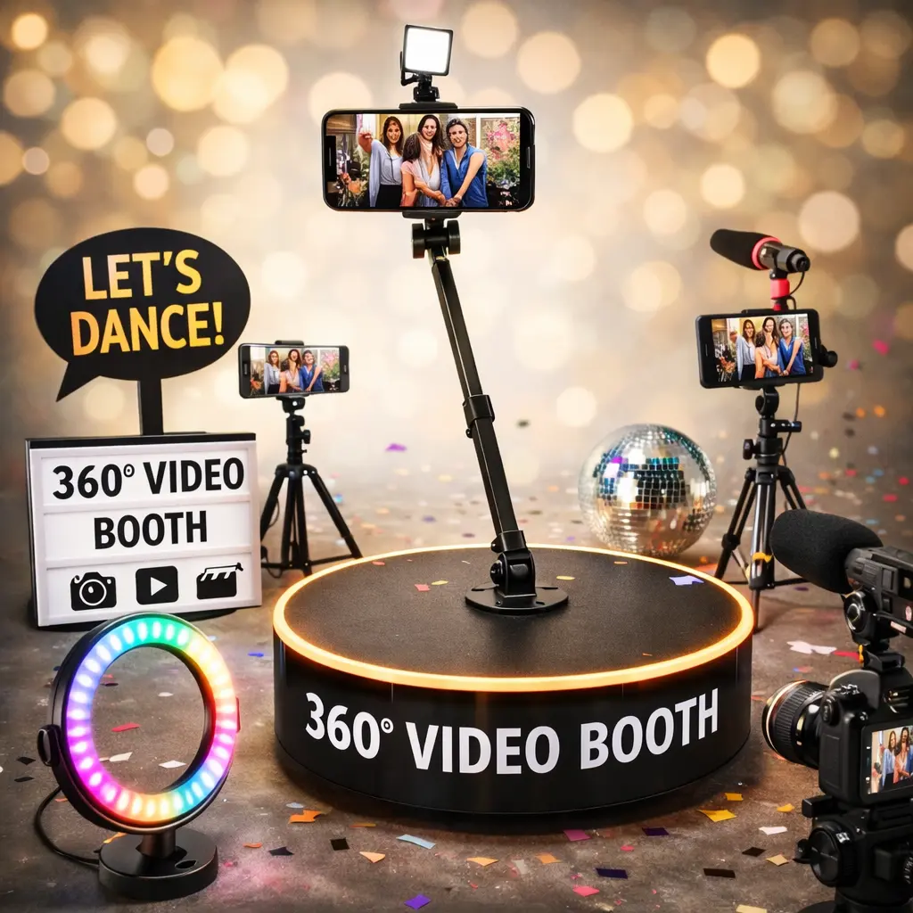 Sizi 360 Derece Çevreleyen Sinematik Deneyim - 360° Video Booth Kiralama | Düğün Kutusu